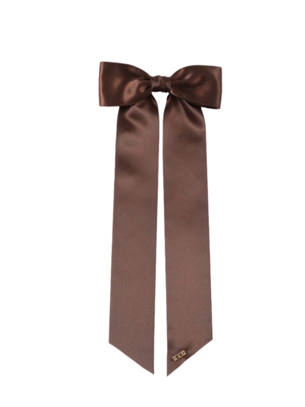 NEW Eugenia Kim Chocolate Brown Lacey Satin Bow Barette